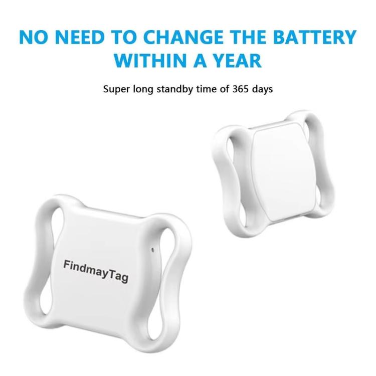 GPS Tracker For Cats & Dogs Global Real-Time Tracking Collar Anti-Loss Waterproof Pet Locator Compatible Findmytag APP(White) - Personal Tracker by buy2fix | Online Shopping UK | buy2fix