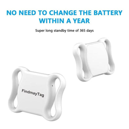 GPS Tracker For Cats & Dogs Global Real-Time Tracking Collar Anti-Loss Waterproof Pet Locator Compatible Findmytag APP(White) - Personal Tracker by buy2fix | Online Shopping UK | buy2fix