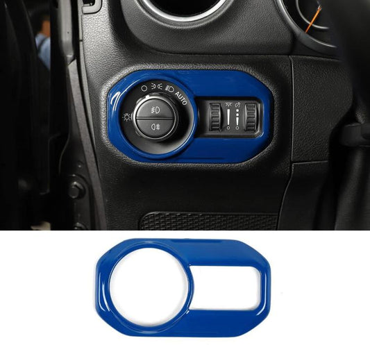 For Jeep Wrangler JL & JLU 2018-2023 Models Light Switch Panel Trim Cover(Blue) - Car Interior Mouldings by buy2fix | Online Shopping UK | buy2fix