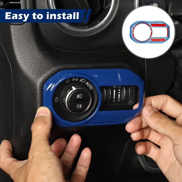 For Jeep Wrangler JL & JLU 2018-2023 Models Light Switch Panel Trim Cover(Carbon Fiber) - Car Interior Mouldings by buy2fix | Online Shopping UK | buy2fix