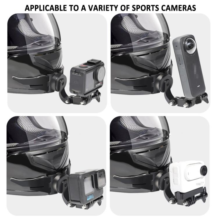 360-degree Rotatable Helmet Chin Mount for GoPro HERO/Insta360/DJI Osmo Action POV Camera Mount - Helmet Mount by buy2fix | Online Shopping UK | buy2fix