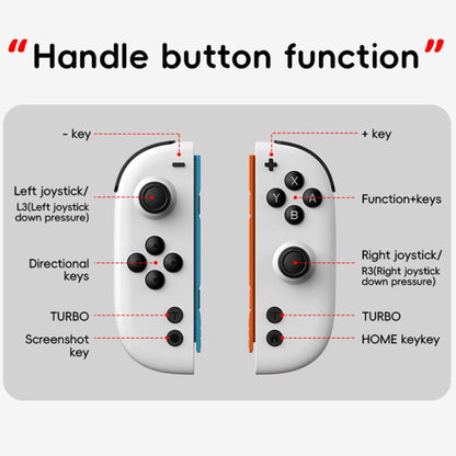 For Nintendo Switch JOY-05 Split Controllers TMR Hall Effect Joysticks, 6-Axis Motion & RGB Lighting(Black) - Gamepads by buy2fix | Online Shopping UK | buy2fix