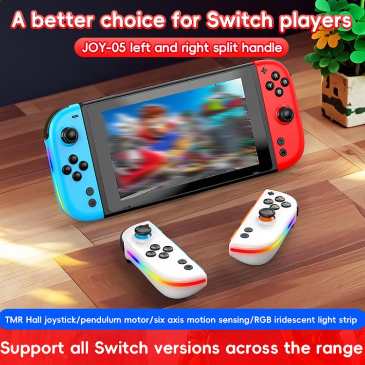 For Nintendo Switch JOY-05 Split Controllers TMR Hall Effect Joysticks, 6-Axis Motion & RGB Lighting(Red Blue) - Gamepads by buy2fix | Online Shopping UK | buy2fix
