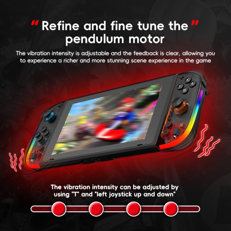 For Nintendo Switch JOY-05 Split Controllers TMR Hall Effect Joysticks, 6-Axis Motion & RGB Lighting(White) - Gamepads by buy2fix | Online Shopping UK | buy2fix