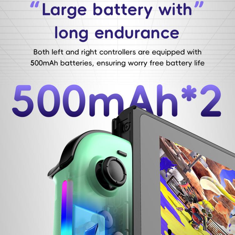 For Nintendo Switch JOY-05 Split Controllers TMR Hall Effect Joysticks, 6-Axis Motion & RGB Lighting(Red Blue) - Gamepads by buy2fix | Online Shopping UK | buy2fix