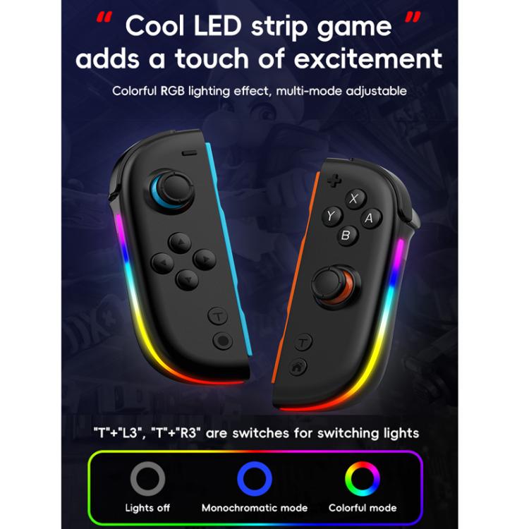 For Nintendo Switch JOY-05 Split Controllers TMR Hall Effect Joysticks, 6-Axis Motion & RGB Lighting(White) - Gamepads by buy2fix | Online Shopping UK | buy2fix