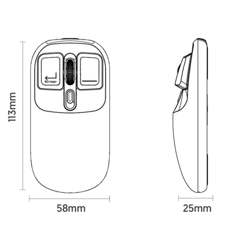 IMICE T300 4 Keys 1600DPI RGB Luminous Mouse Bluetooth Dual Mode Charging Wireless Silent Mouse With Magnetic Back Cover(Blue) - Wireless Mice by iMICE | Online Shopping UK | buy2fix