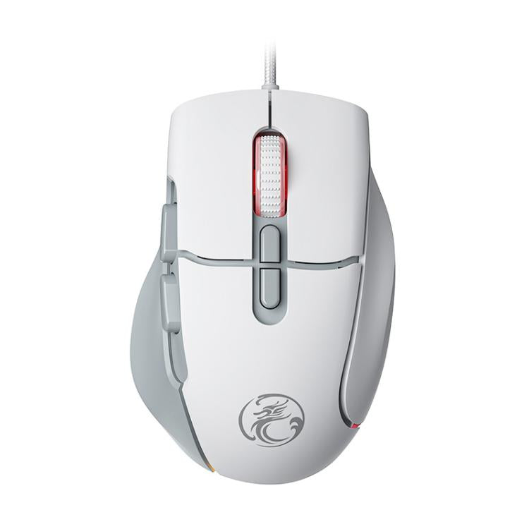 iMICE G800 7 Keys 7200DPI Wired Gaming Silent Mouse With LED Lighting(Gray White) - Wired Mice by iMICE | Online Shopping UK | buy2fix