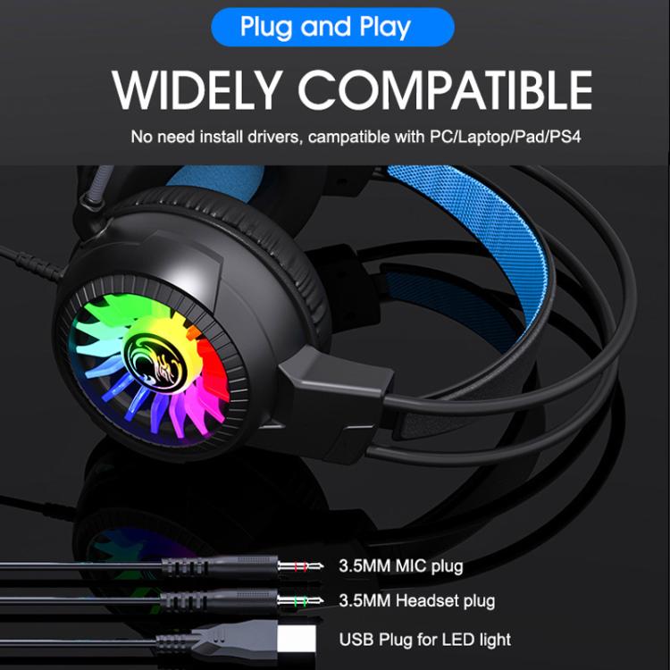 iMICE HD-490 Colorful Light 3.5mm Glowing Headphones Computer Esports Wired Gaming Headset With Microphone - Multimedia Headset by iMICE | Online Shopping UK | buy2fix