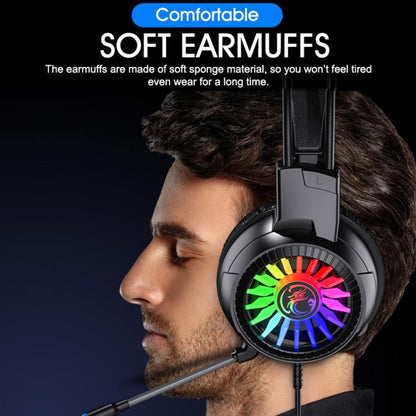 iMICE HD-490 Colorful Light 3.5mm Glowing Headphones Computer Esports Wired Gaming Headset With Microphone - Multimedia Headset by iMICE | Online Shopping UK | buy2fix