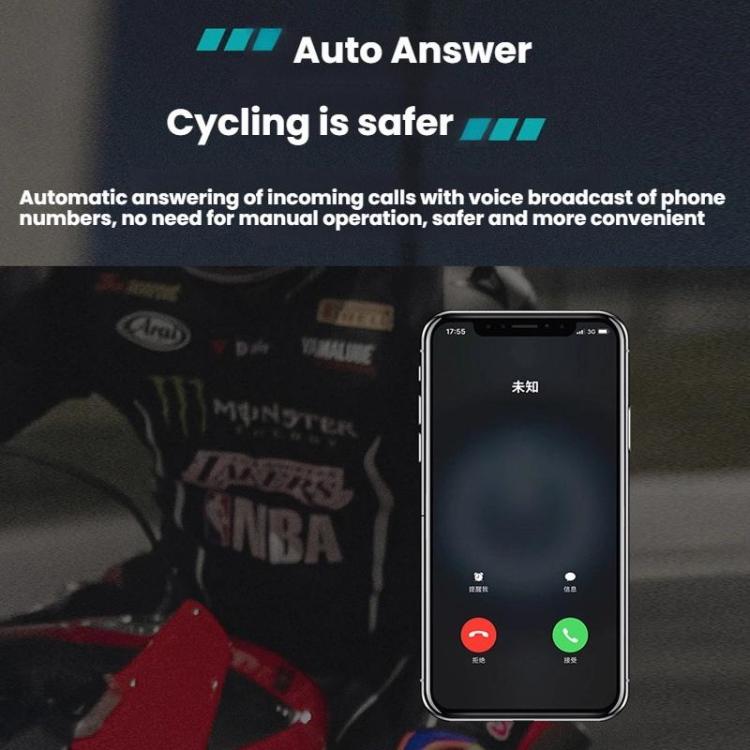 Motorcycle Helmet Waterproof Noise-reducing Headset(Hard Mic) - Motorcycle Walkie Talkie by buy2fix | Online Shopping UK | buy2fix