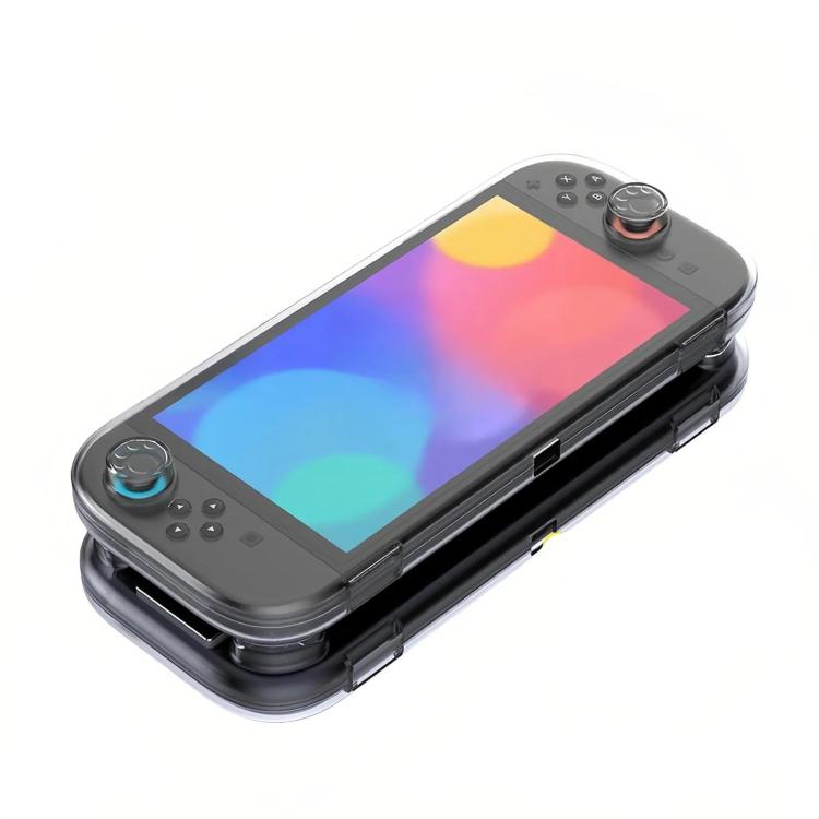 For Nintendo Switch 2 Console Crystal Storage Case Organizer Anti-Scratch Travel Box With 14 Game Card Slots(Clear White) - Cases by buy2fix | Online Shopping UK | buy2fix