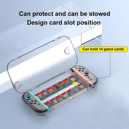 For Nintendo Switch 2 Console Crystal Storage Case Organizer Anti-Scratch Travel Box With 14 Game Card Slots(Clear Black) - Cases by buy2fix | Online Shopping UK | buy2fix