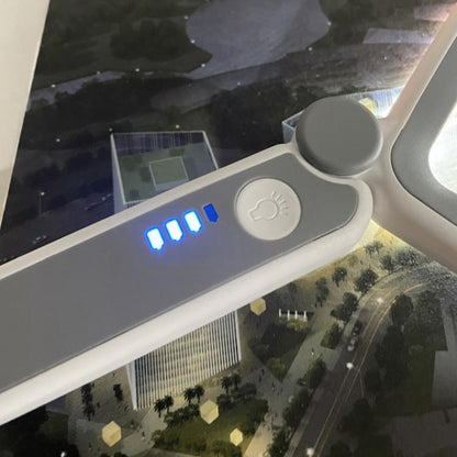 3.5X 12LED Folding Magnifying Glass Handheld Reading Glass With Charge Display(White) - Others by buy2fix | Online Shopping UK | buy2fix