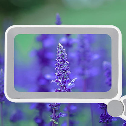 3.5X 12LED Folding Magnifying Glass Handheld Reading Glass With Charge Display(White) - Others by buy2fix | Online Shopping UK | buy2fix