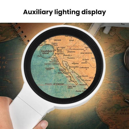 5x 10x Desktop Handheld Magnifying Glass 32 LEDs Soldering Iron Maintenance Workbench(White) - Repair Platform by buy2fix | Online Shopping UK | buy2fix