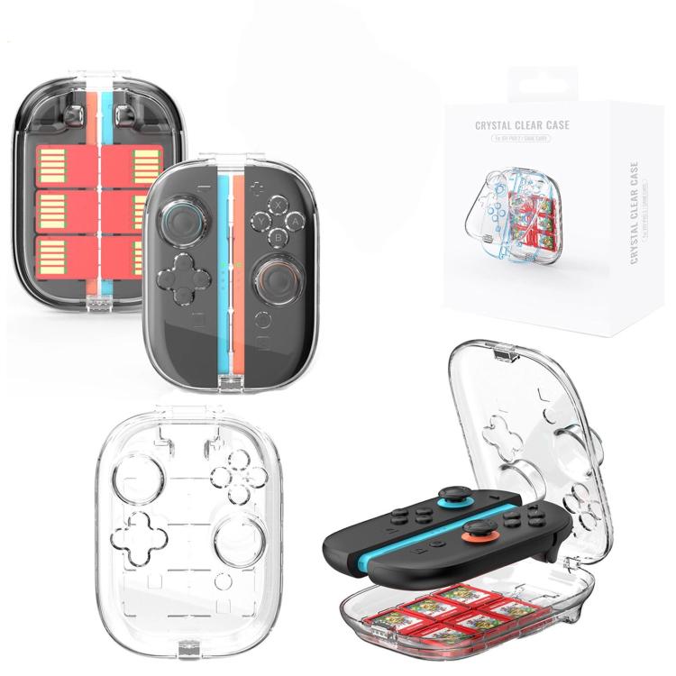 For Nintendo Switch 2 Joy-Con Controllers Crystal Clear Hard Case with 6 Game Card Storage Slots - Cases by buy2fix | Online Shopping UK | buy2fix