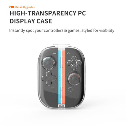 For Nintendo Switch 2 Joy-Con Controllers Crystal Clear Hard Case with 6 Game Card Storage Slots - Cases by buy2fix | Online Shopping UK | buy2fix