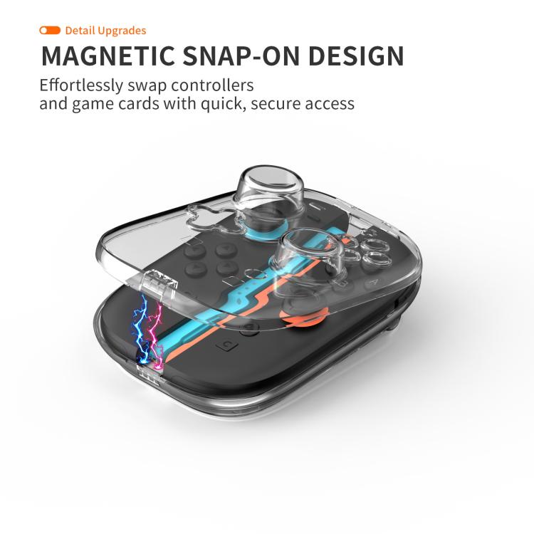 For Nintendo Switch 2 Joy-Con Controllers Crystal Clear Hard Case with 6 Game Card Storage Slots - Cases by buy2fix | Online Shopping UK | buy2fix