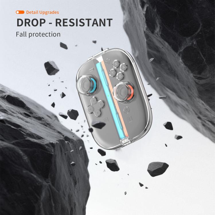 For Nintendo Switch 2 Joy-Con Controllers Crystal Clear Hard Case with 6 Game Card Storage Slots - Cases by buy2fix | Online Shopping UK | buy2fix