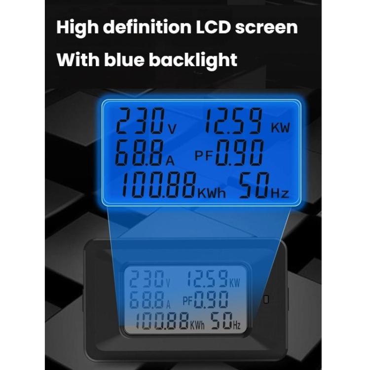 Multifunctional Electric Meter AC Digital Voltage Frequency Monitor, Specification: AC 20A 4400W - Current & Voltage Tester by buy2fix | Online Shopping UK | buy2fix