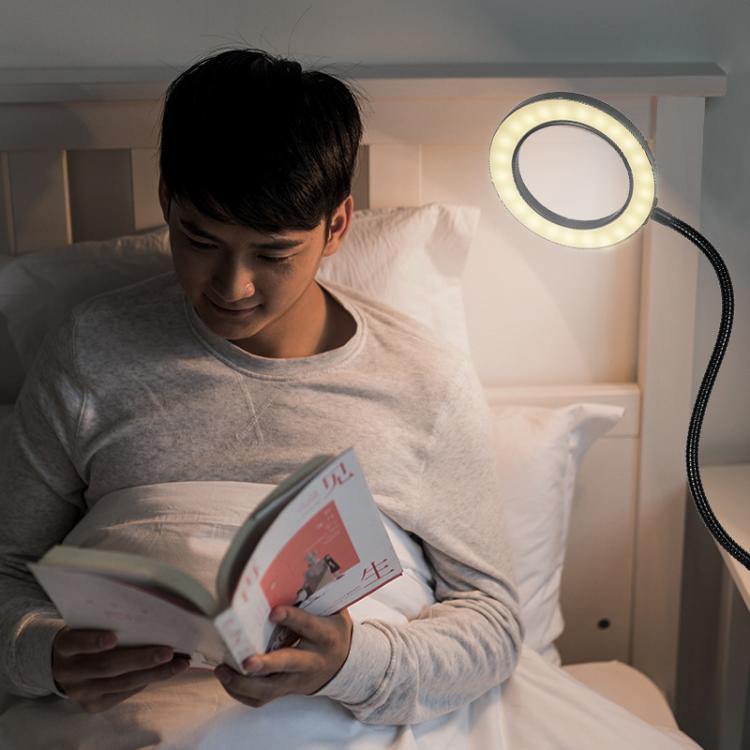 10X 72LEDs Optical Magnifying Glass Hose Type Mobile Phone Holder(Black) - Others by buy2fix | Online Shopping UK | buy2fix