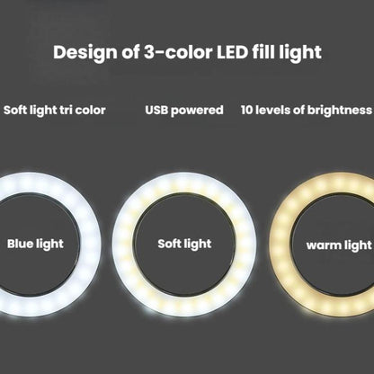 10X 72LEDs Optical Magnifying Glass Hose Type Mobile Phone Holder(Black) - Others by buy2fix | Online Shopping UK | buy2fix