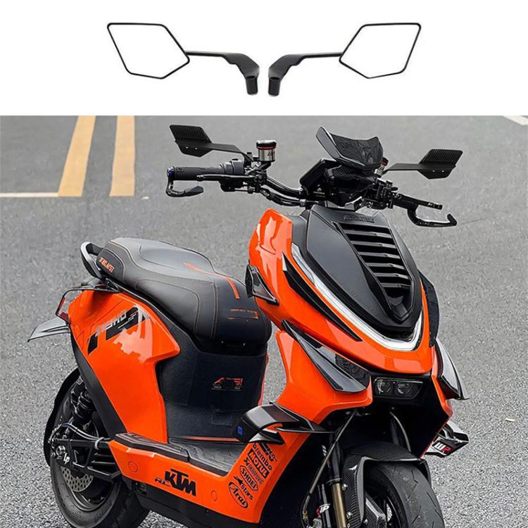 Motorcycle Universal Aluminum Alloy Wind Wing Rearview Mirror, Color: Blue Mirror - Side Mirrors by buy2fix | Online Shopping UK | buy2fix