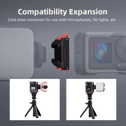 For DJI Osmo Action 5 Pro/Action 4/Action 3 Magnetic Quick Release Adapter with Cold Shoe Mount Base(Black) - Mount & Holder by buy2fix | Online Shopping UK | buy2fix