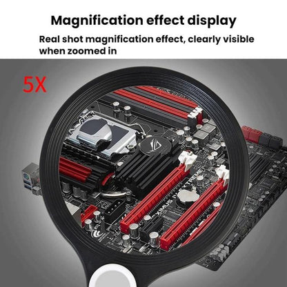 5/10/20X 13.5cm 3 Colors LED Handheld Magnifying Glass Adjustable Brightness For Reading, Spec: Battery - Hand Held Style by buy2fix | Online Shopping UK | buy2fix