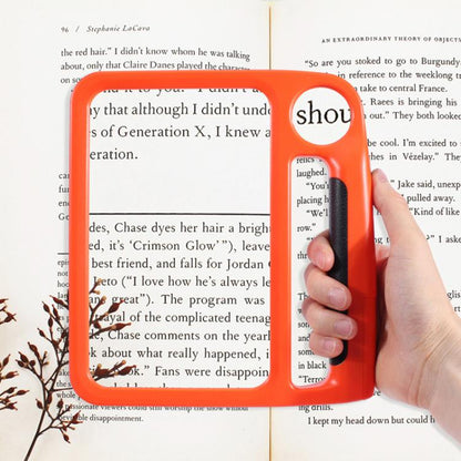 5/10X 48LEDs Magnifier 3 Colors Cold Warm Brightness Adjustment Handheld Loupe, Spec: Charging Orange - Hand Held Style by buy2fix | Online Shopping UK | buy2fix