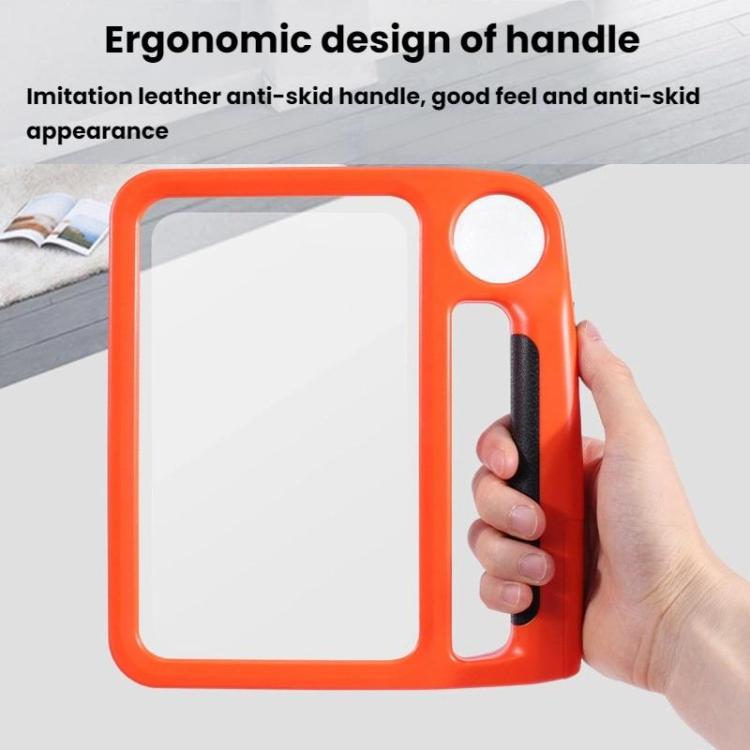 5/10X 48LEDs Magnifier 3 Colors Cold Warm Brightness Adjustment Handheld Loupe, Spec: Charging Orange - Hand Held Style by buy2fix | Online Shopping UK | buy2fix