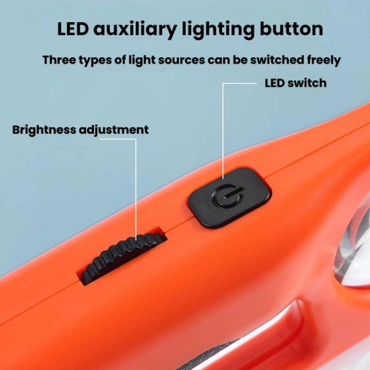 5/10X 48LEDs Magnifier 3 Colors Cold Warm Brightness Adjustment Handheld Loupe, Spec: Charging Orange - Hand Held Style by buy2fix | Online Shopping UK | buy2fix