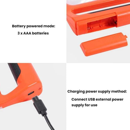 5/10X 48LEDs Magnifier 3 Colors Cold Warm Brightness Adjustment Handheld Loupe, Spec: Charging Orange - Hand Held Style by buy2fix | Online Shopping UK | buy2fix