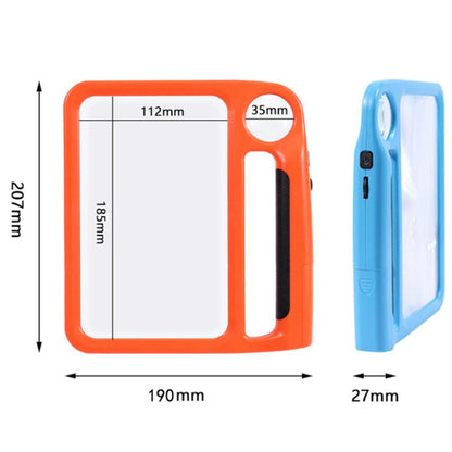5/10X 48LEDs Magnifier 3 Colors Cold Warm Brightness Adjustment Handheld Loupe, Spec: Battery Blue - Hand Held Style by buy2fix | Online Shopping UK | buy2fix