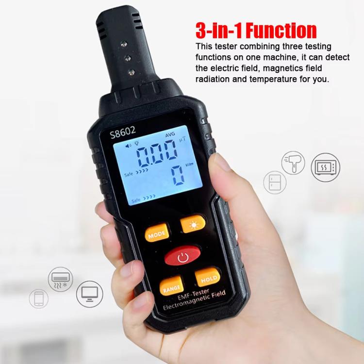 Digital Electromagnetic High Frequency Radiation Environment Tester(S8602) - Radiation Detector by buy2fix | Online Shopping UK | buy2fix