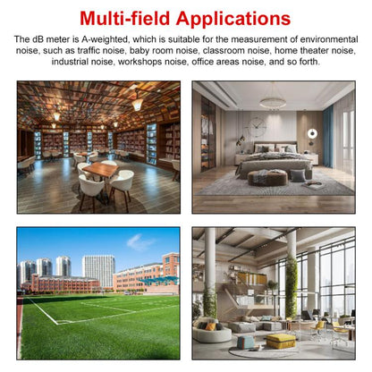 Mini High-Precision Decibel Instrument Environmental Noise Detector(Without Battery) - Light & Sound Meter by buy2fix | Online Shopping UK | buy2fix