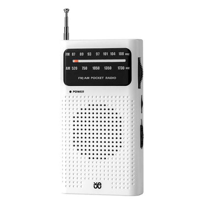 FM/AM Full-Band Channel Pocket Portable Pointer Radio Player(White) - Radio Player by buy2fix | Online Shopping UK | buy2fix