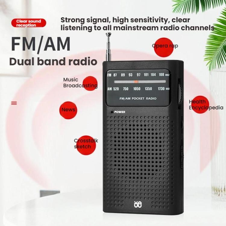 FM/AM Full-Band Channel Pocket Portable Pointer Radio Player(Red) - Radio Player by buy2fix | Online Shopping UK | buy2fix