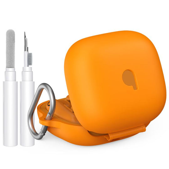 For Beats Powerbeats Pro 2 AhaStyle WG179 Silicone Integrated Protective Case With 2 Brushes(Orange)