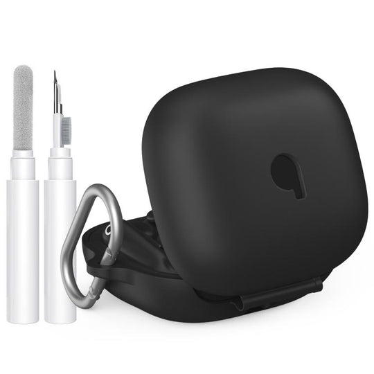 For Beats Powerbeats Pro 2 AhaStyle WG179 Silicone Integrated Protective Case With 2 Brushes(Black)