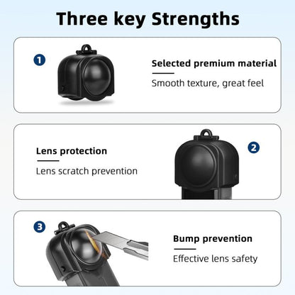 For Insta360 X5 Camera Flymile Lens Protective Cover Dustproof & Scratch-Resistant Anti-Fall Protector Cap(Black) - Len Accessories by Flymile | Online Shopping UK | buy2fix