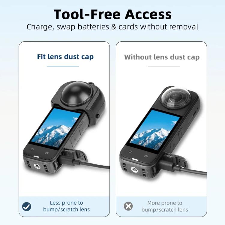 For Insta360 X5 Camera Flymile Lens Protective Cover Dustproof & Scratch-Resistant Anti-Fall Protector Cap(Pink) - Len Accessories by Flymile | Online Shopping UK | buy2fix