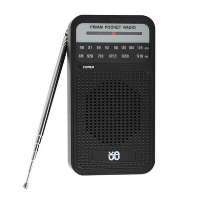 Portable Pointer AM/FM Full Channel Radio(Black) - Radio Player by buy2fix | Online Shopping UK | buy2fix