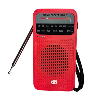 Portable Pointer AM/FM Full Channel Radio(Red) - Radio Player by buy2fix | Online Shopping UK | buy2fix