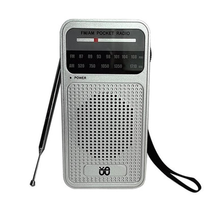 Portable Pointer AM/FM Full Channel Radio(Silver) - Radio Player by buy2fix | Online Shopping UK | buy2fix