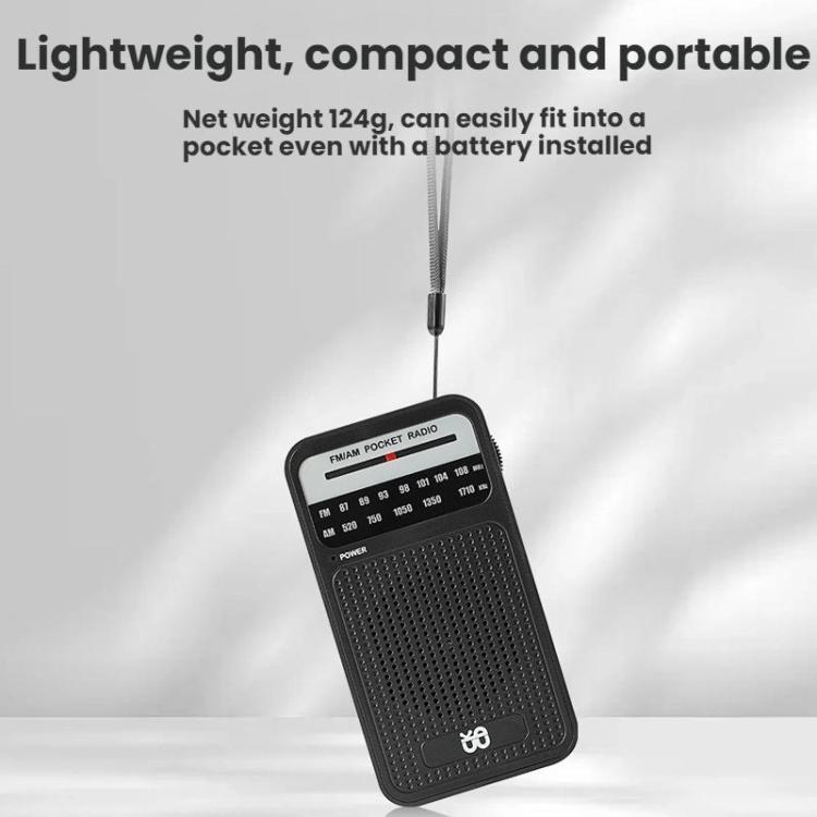 Portable Pointer AM/FM Full Channel Radio(White) - Radio Player by buy2fix | Online Shopping UK | buy2fix