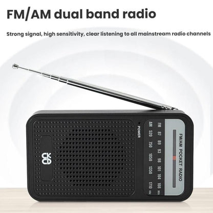 Portable Pointer AM/FM Full Channel Radio(White) - Radio Player by buy2fix | Online Shopping UK | buy2fix