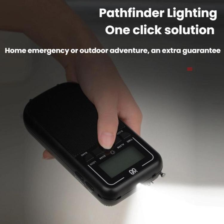 Portable FM/AM/SW Multi-Band High-Sensitivity Clock-Controlled Radio Player, Specification: For US(White) - Radio Player by buy2fix | Online Shopping UK | buy2fix