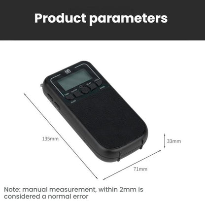 Portable FM/AM/SW Multi-Band High-Sensitivity Clock-Controlled Radio Player, Specification: For EU(Black) - Radio Player by buy2fix | Online Shopping UK | buy2fix